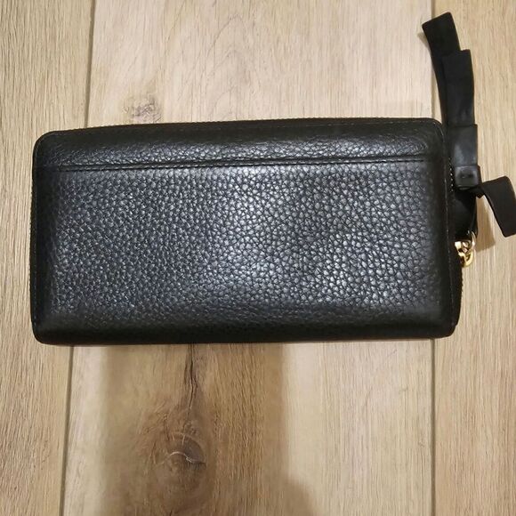 Kate Spade Black Leather Zipper Wallet - Picture 4 of 6